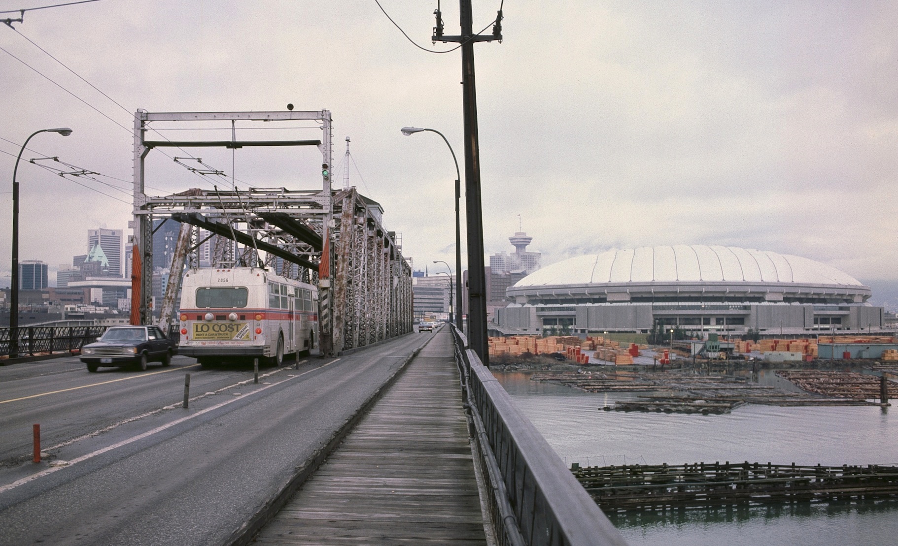 Old Cambie St. swing bridge, 1983. Photo by S. J. Morgan.